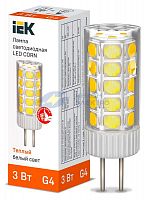 Лампа светодиодная CORN 3Вт капсула 3000К G4 12В керамика IEK LLE-CORN-3-012-30-G4