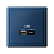 Розетка USB ArtGallery тип A+C 45Вт QC PD высокоскор. ЗУ механизм аквамарин SE GAL001129