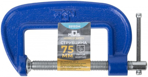 Струбцина тип "G" 75мм MOS 59193М фото 3 Струбцина тип "G" 75мм MOS 59193М фото 3