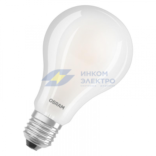 Лампа светодиодная филаментная PARATHOM CL A GL FR 200 non-dim 24W/840 24Вт 4000К нейтр. бел. E27 3452лм A угол пучка 320град. 220-240В (замена 200Вт) матов. стекло OSRAM 4058075619135