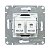 Розетка компьютерная 2-м СП Эпика RJ45 кат.5 механизм графит EKF UP1-SOG-2RJ45-5