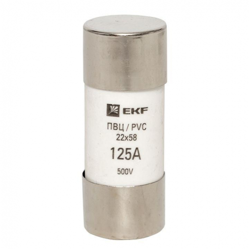 Вставка плавкая цилиндрическая ПВЦ 22х58 125А EKF pvc-22x58-125 фото 2