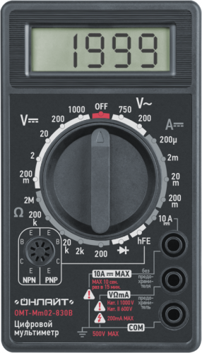 Мультиметр 82 971 OMT-Mm02-830B (830B) ОНЛАЙТ 82971