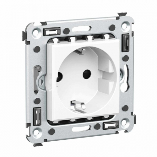 Розетка 1-м СП 2мод. Avanti "Белое облако" 16А IP20 2P+E защ. шторки бел. DKC 4400003 фото 2 Розетка 1-м СП 2мод. Avanti "Белое облако" 16А IP20 2P+E защ. шторки бел. DKC 4400003 фото 2