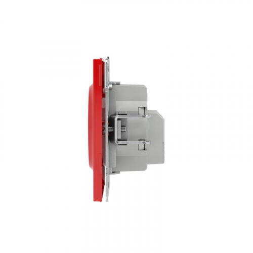 Розетка силовая KANT 2P+E защ. шторки красн. сатин DKC 7001003 фото 4