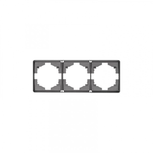 Рамка 3-м ROUND MIELE титан Kranz KR-78-0753-2