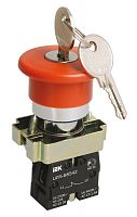 Кнопка управления "Грибок" LAY5-BS142 d22мм 1НЗ 240В с ключом красн. KARAT IEK BBG50-LAY5-K04