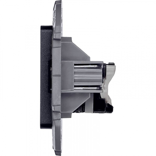 Розетка компьютерная СП Inspiria RJ45 кат.5E UTP IP20 антрацит IEK 673828 фото 6