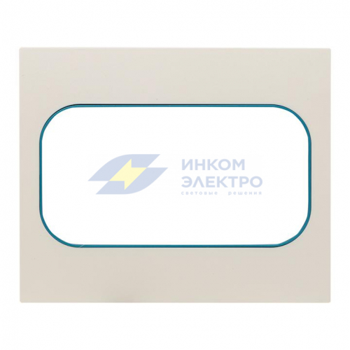 Рамка для розетки 2-м Стокгольм бел. с линией цвета син. PROxima EKF EYM-G-302-30