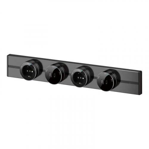Розетка MultiTrack с 2-мя заряд. устройствами USB тип A+C 18Вт 5В/3А антрацит SE MTK13003B фото 4 Розетка MultiTrack с 2-мя заряд. устройствами USB тип A+C 18Вт 5В/3А антрацит SE MTK13003B фото 4
