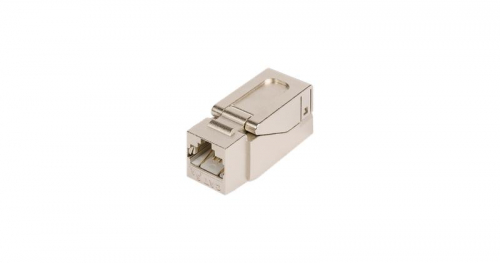 Модуль-вставка Keystone кат.5E (класс D) полный экран 100МГц RJ45 (8P8C) самозажимной T568A/B металлик NIKOMAX NMC-KJSD2-NT-MT