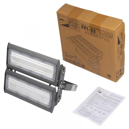 Светильник светодиодный PPI-02 2х50Вт 6500К IP65 ДСП для высоких пролетов Pro+ JazzWay 5016231 фото 5 Светильник светодиодный PPI-02 2х50Вт 6500К IP65 ДСП для высоких пролетов Pro+ JazzWay 5016231 фото 5