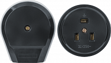 Розетка 14 348 NCA-C03-32A-250-BL IP20 черн. Navigator 14348