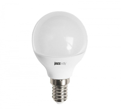Лампа светодиодная PLED-LX 8Вт G45 шар матовая 5000К холод. бел. E14 JazzWay 5028623