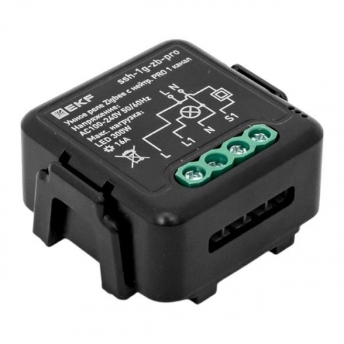 Реле умное в подрозетник 1-канальное Zigbee Connect Select 16А с нейтралью EKF PRO ssh-1g-zb-pro фото 8 Реле умное в подрозетник 1-канальное Zigbee Connect Select 16А с нейтралью EKF PRO ssh-1g-zb-pro фото 8