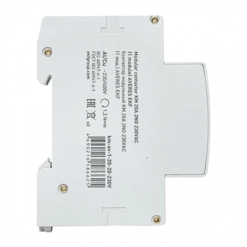 Контактор модульный КМ 20А 2NО 230В AC (1 мод.) AVERES EKF km-av-1-20-20-230V фото 4