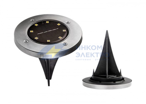 Светильник светодиодный SLR-S12 8SMD грунтовый IP44 корпус нерж. сталь солнечная батарея (уп.2шт) ФАZА 5040984 фото 2 Светильник светодиодный SLR-S12 8SMD грунтовый IP44 корпус нерж. сталь солнечная батарея (уп.2шт) ФАZА 5040984 фото 2