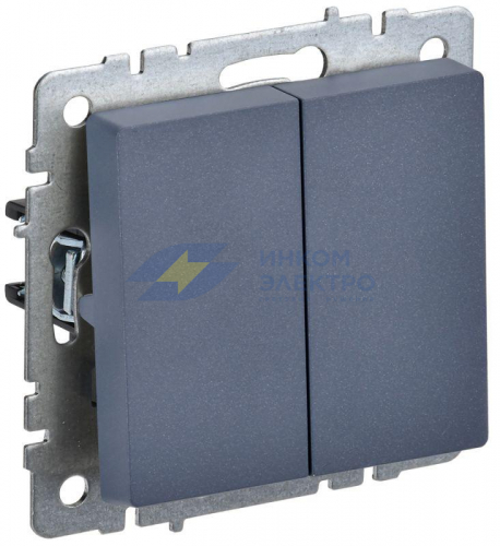 Выключатель проходной 2-кл. СП BRITE ВС10-2-6-БрМ 10А маренго IEK BR-V22-0-10-K35 Выключатель проходной 2-кл. СП BRITE ВС10-2-6-БрМ 10А маренго IEK BR-V22-0-10-K35