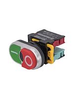 Выключатель кнопочный ВК22-EB8425 1НО+1НЗ сдвоенный с символами "I-O" IP65 зел./красн. Электротехник ET559664
